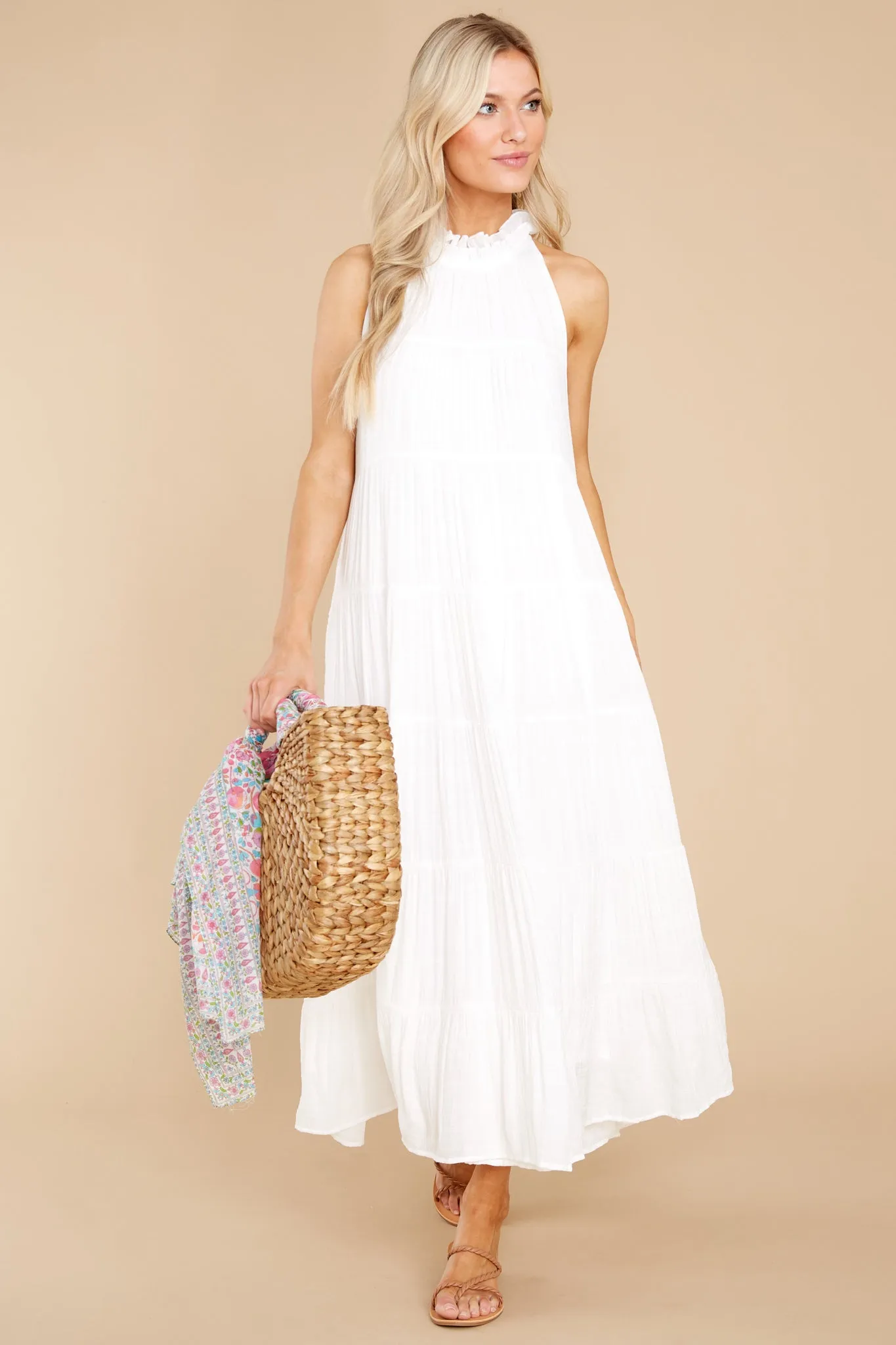 Take Me Dancing White Maxi Dress