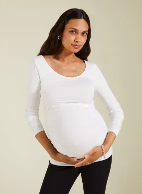 The Essentials Maternity Scoop Top