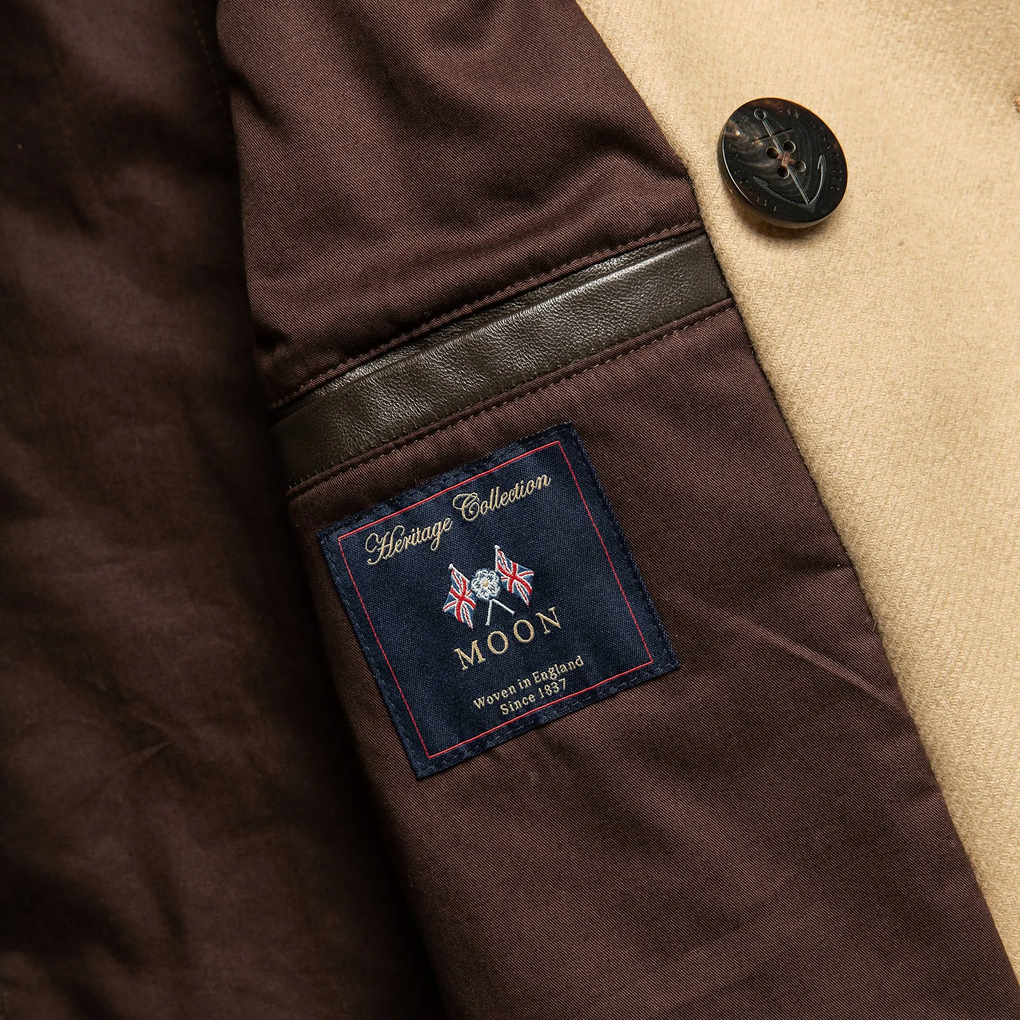 The Mendocino Peacoat in Camel Wool