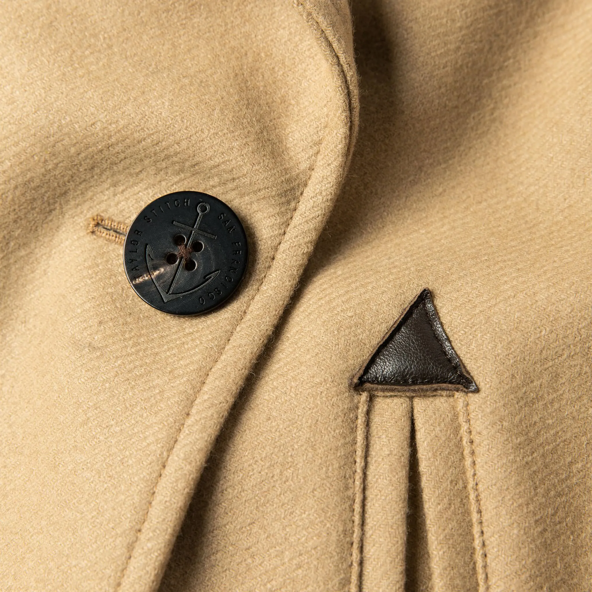 The Mendocino Peacoat in Camel Wool