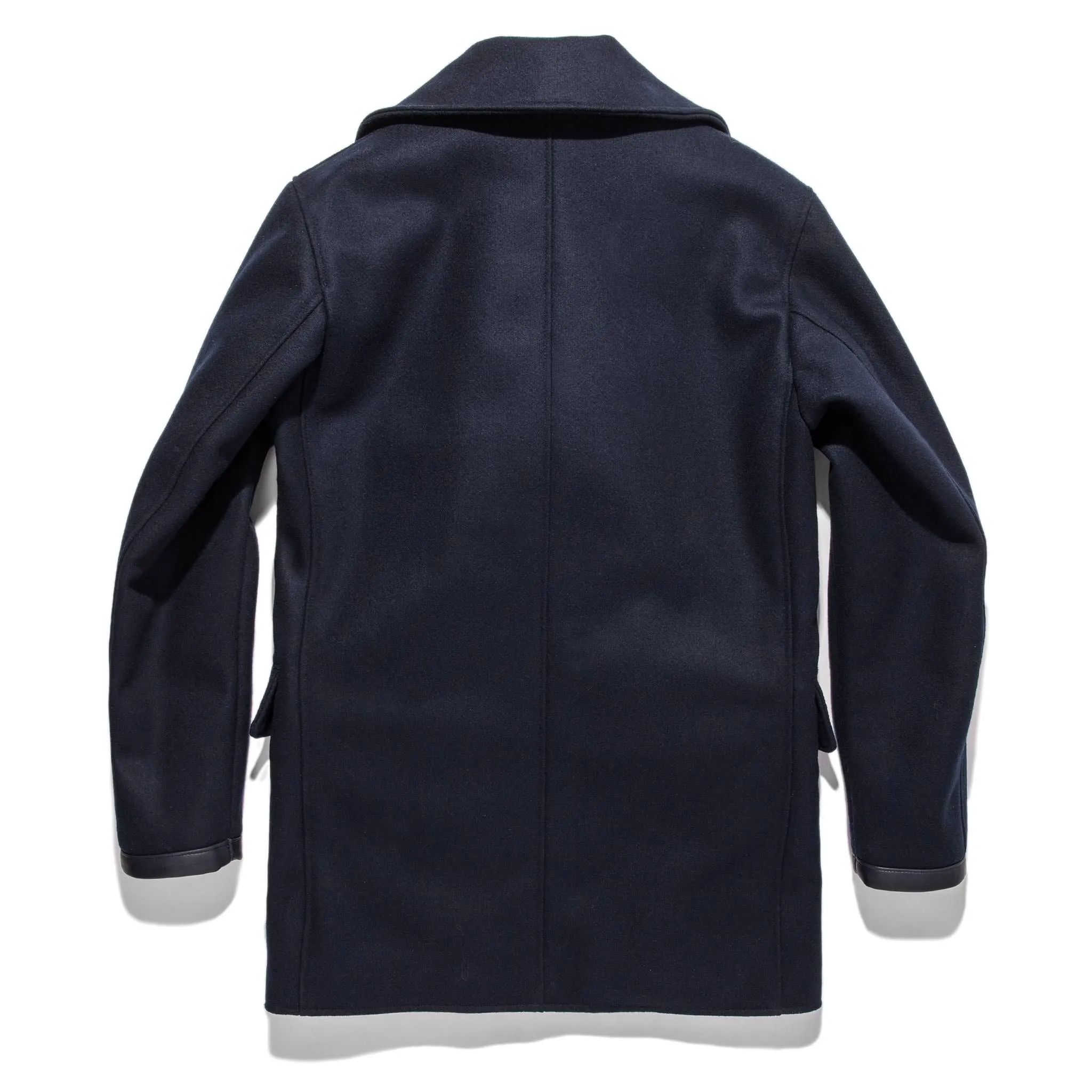 The Mendocino Peacoat in Navy Melton Wool