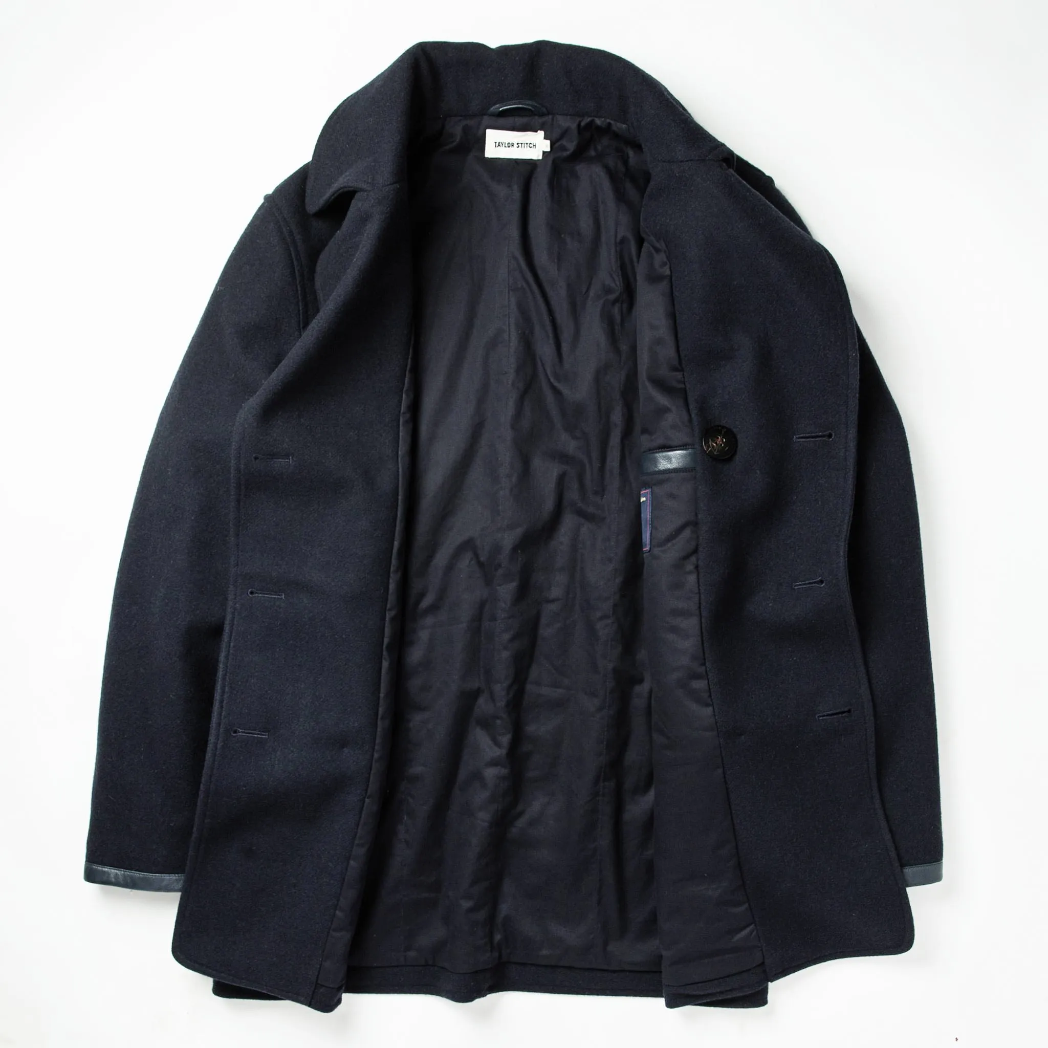 The Mendocino Peacoat in Navy Wool