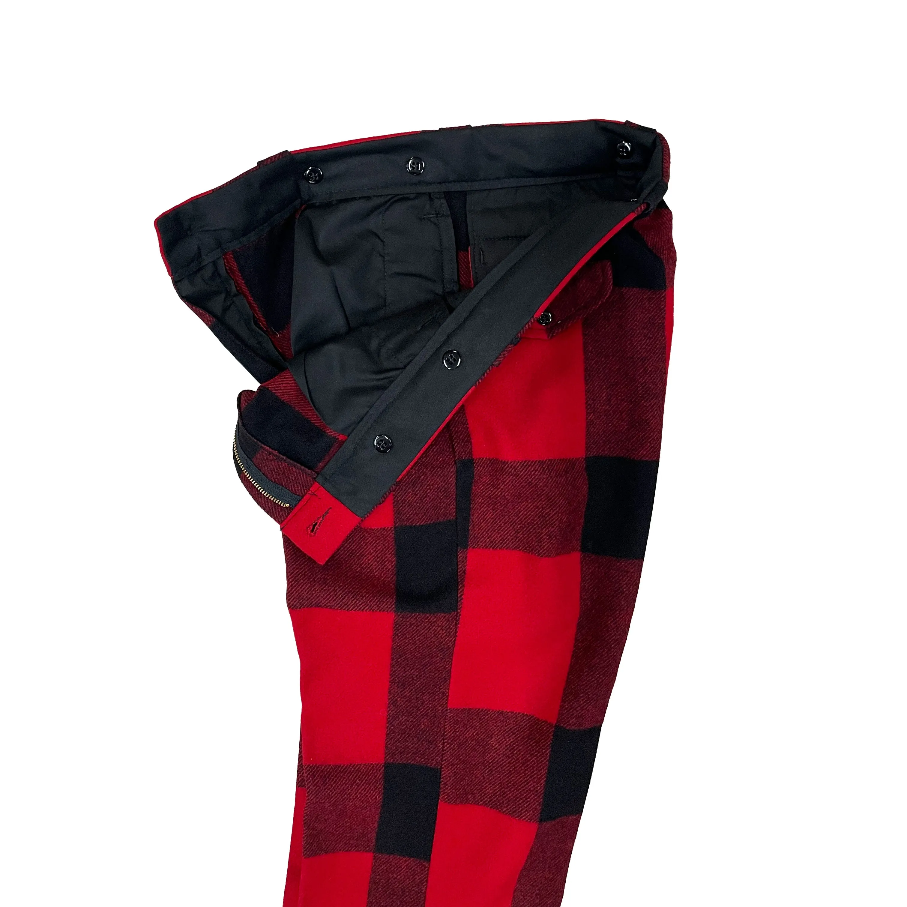 Traditional Wool Pants - 25 - Red & Black Buffalo