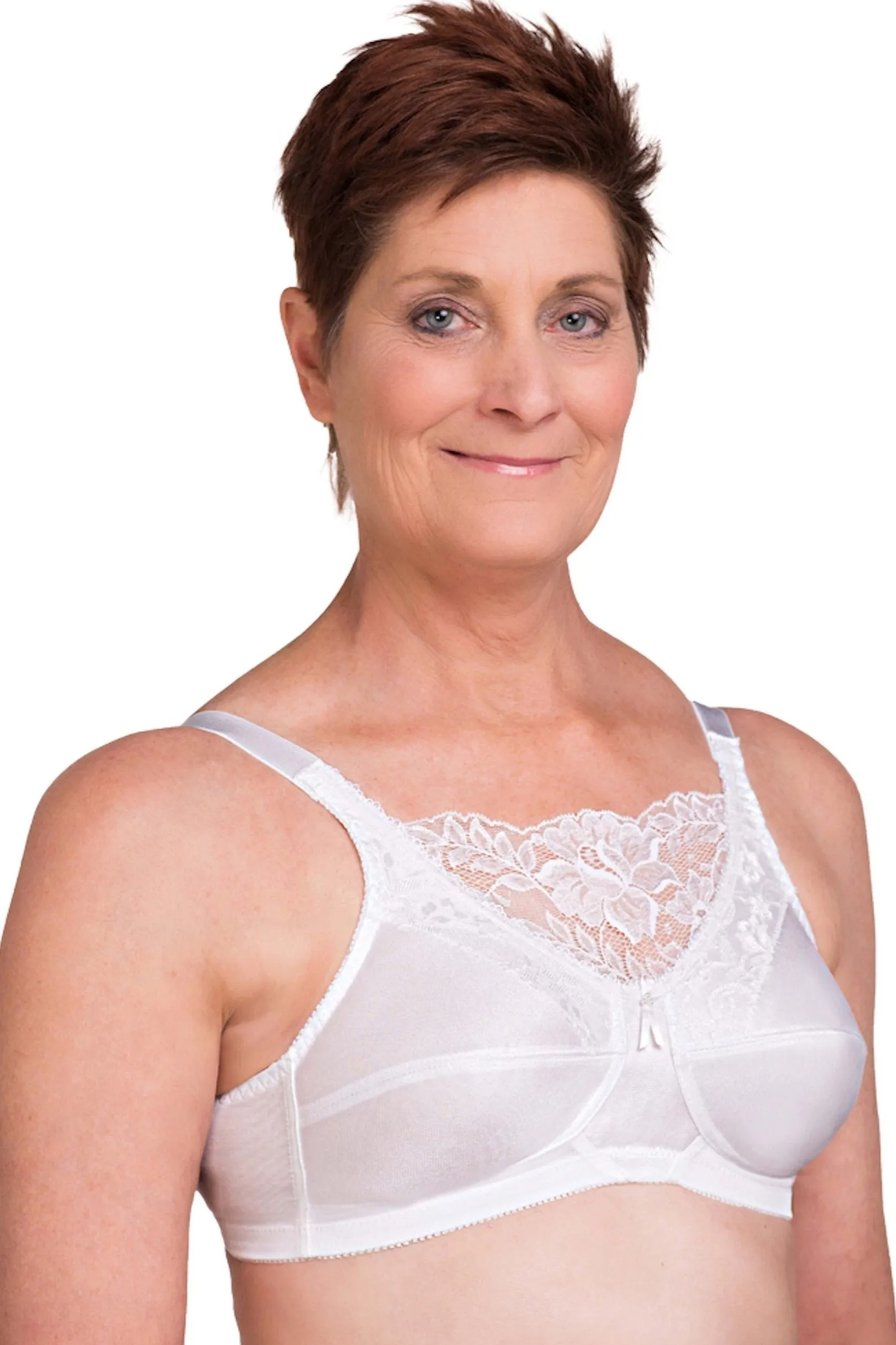 Trulife Jessica Mastectomy Camisole bra - White