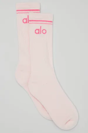 Unisex Throwback Sock - Pink Sugar/Pink Fuchsia