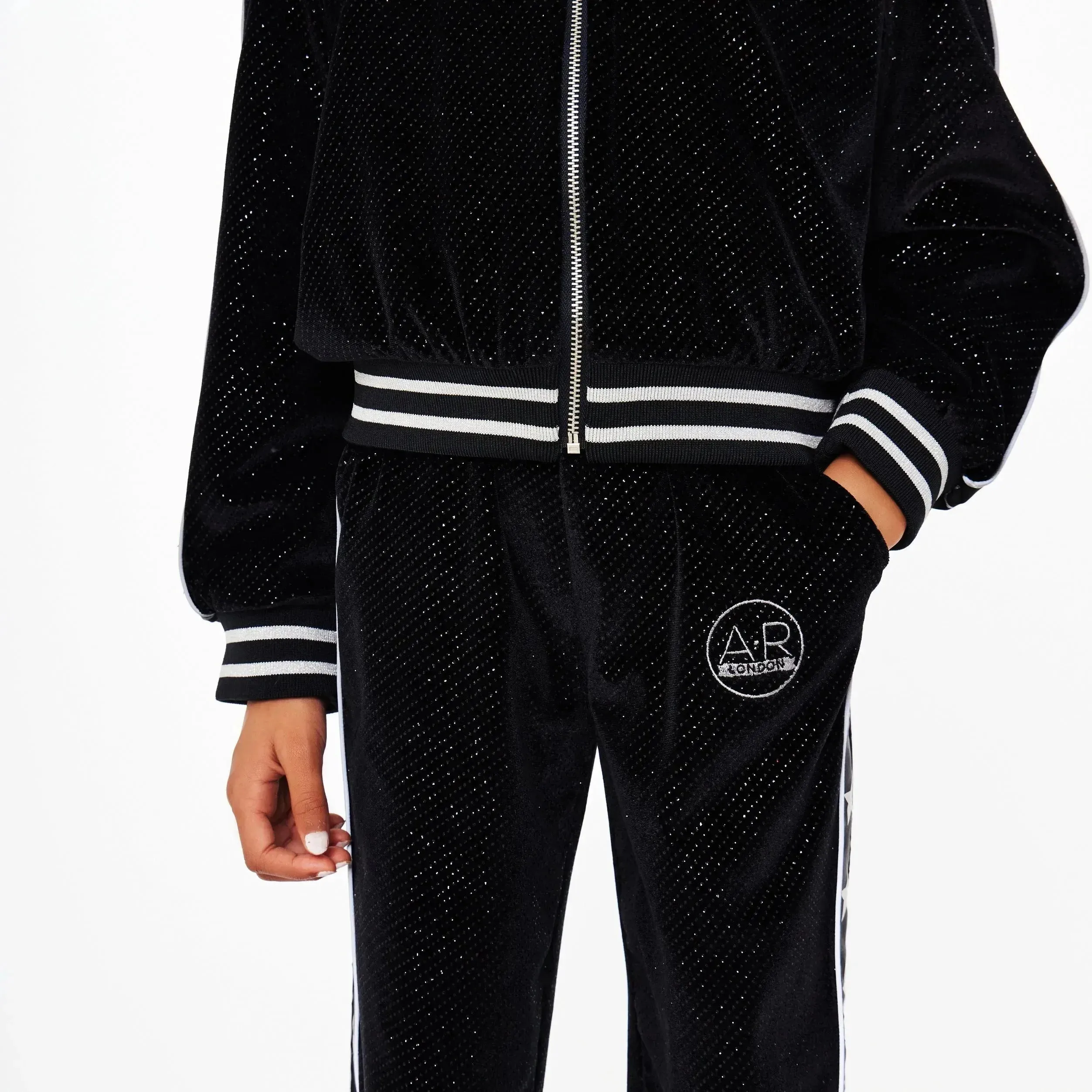 Velvet Sequin Tracksuit Bottoms