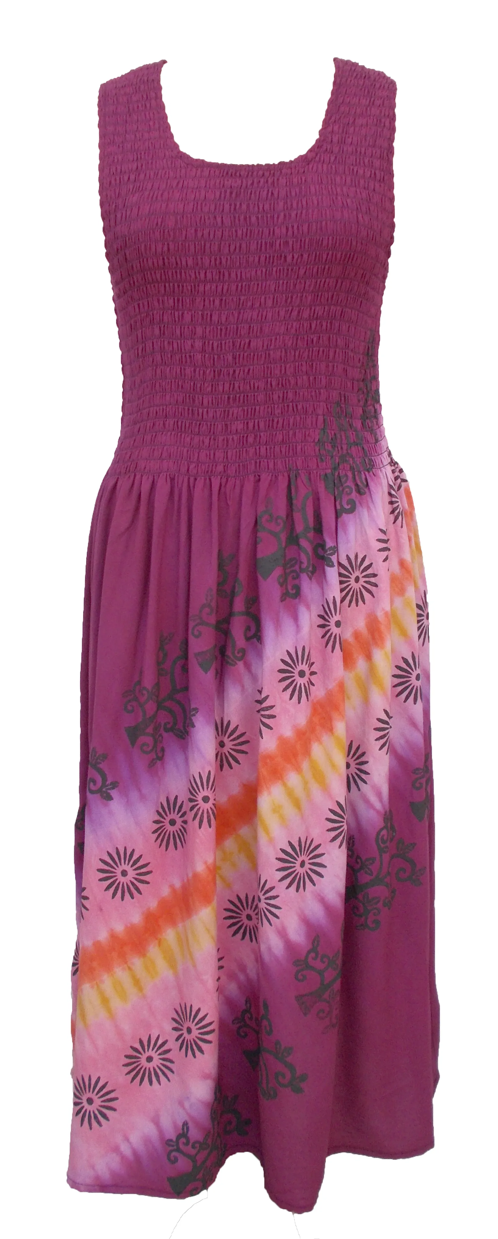 Viscose Tie Dye Maxi Dress UK  One Size 14-24 EA4