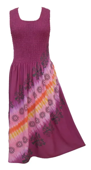 Viscose Tie Dye Maxi Dress UK  One Size 14-24 EA4