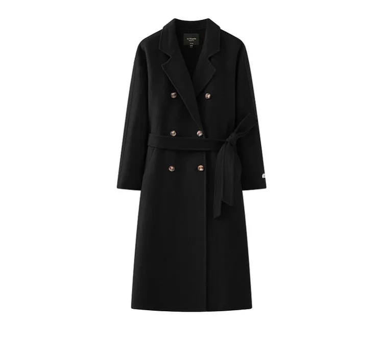 Women long double-sided wool coat cashmere coat autumn coat