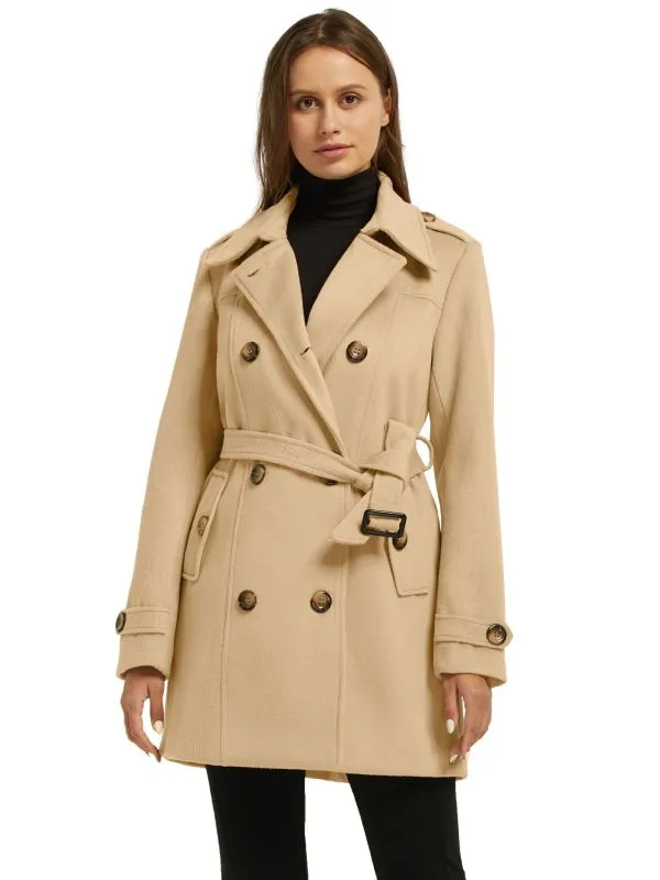 Women's Double Coat Mid-Long Winter Trench Coat33993