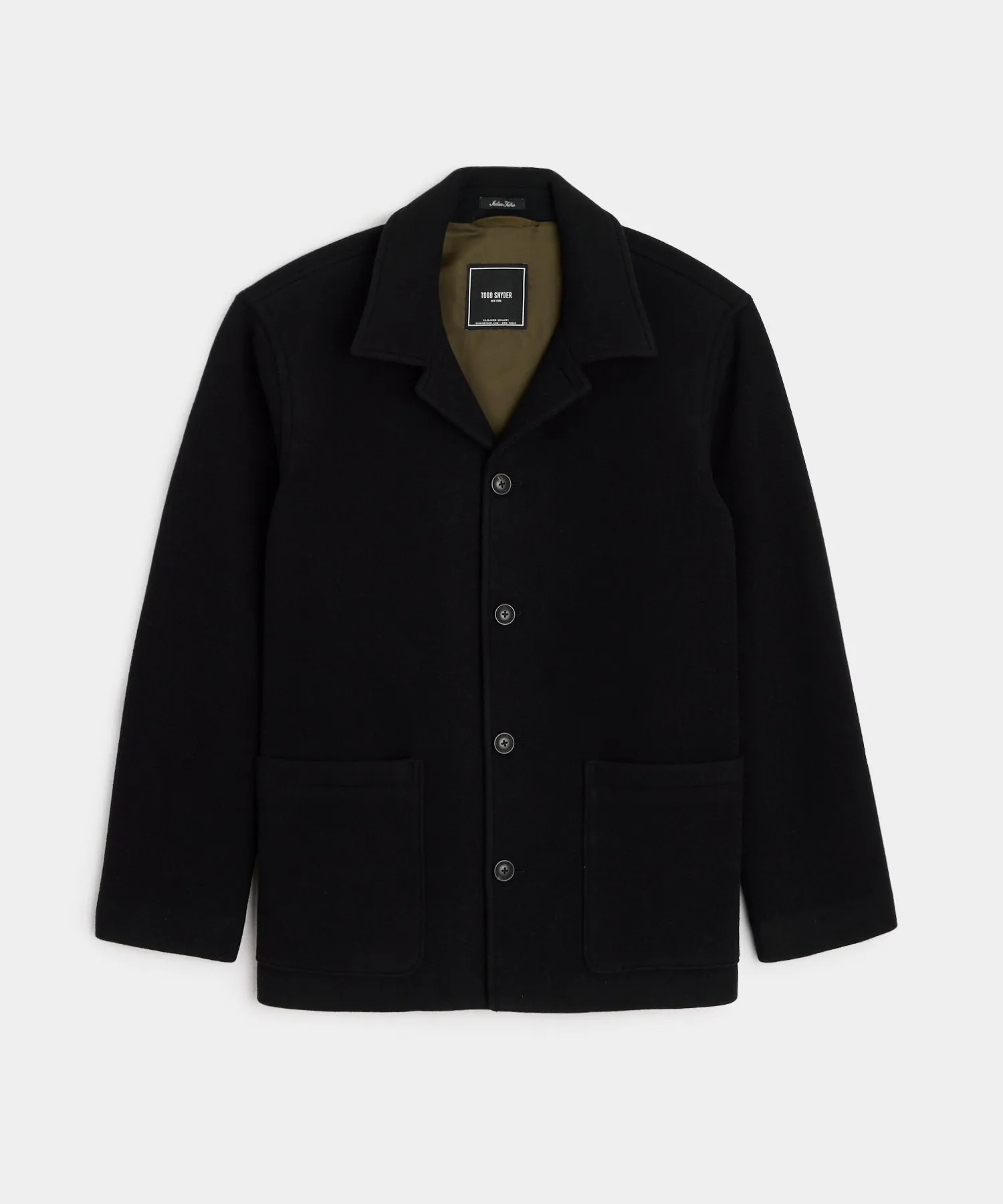 Wool Cashmere Cafe Jacket in Black